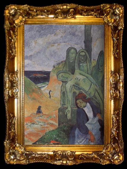 framed  Paul Gauguin Green Christ, ta009-2